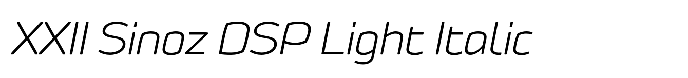 XXII Sinoz DSP Light Italic